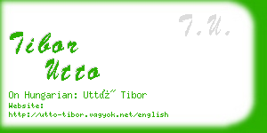 tibor utto business card